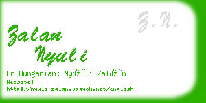 zalan nyuli business card